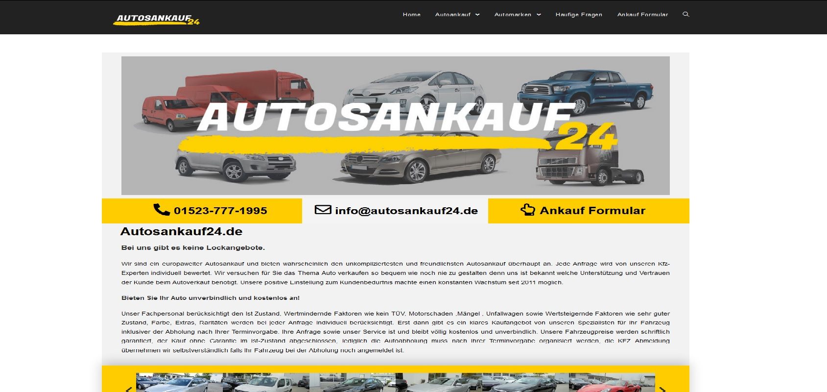 autosankauf24.de Autoankauf Gebrauchtwagen Ankauf
